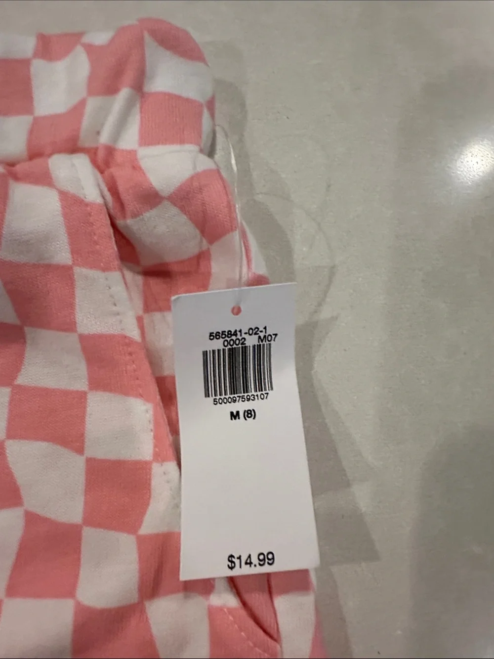 GAP Pink and White Checkered Girls' Shorts